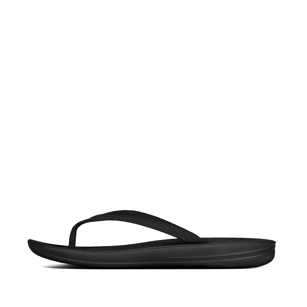 Fitflop Womens Flip-flops Black - Iqushion Ergonomic - MW4329105